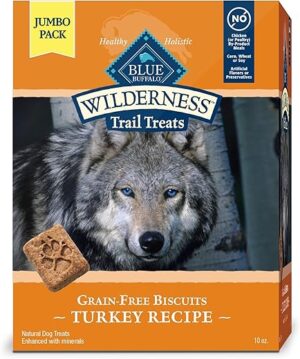 Blue Buffalo Wilderness High Protein Dog Biscuits, Turkey