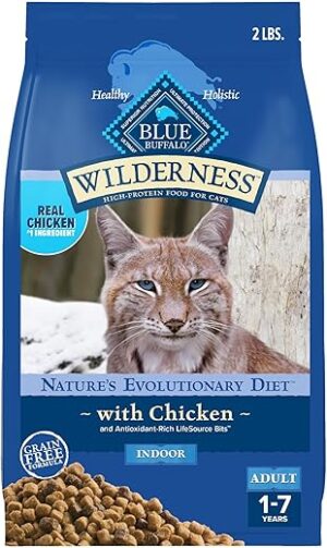 Blue Buffalo Wilderness High-Protein Grain-Free Cat Food, Chicken