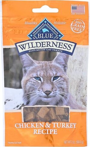 Blue Buffalo Wilderness Soft-Moist Cat Treats, Chicken & Turkey