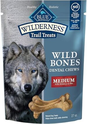 Blue Buffalo Wilderness Wild Bones Dental Chews, Medium