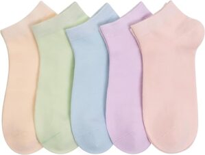 SERISIMPLE Women’s Bamboo Ankle Socks, 5 Pairs