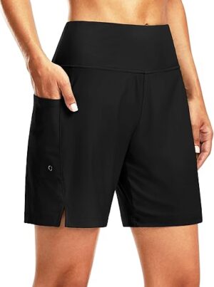 G Gradual Women's High Waisted Swim Shorts With Liner