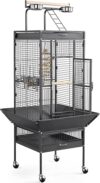 Yaheetech Wrought Iron Rolling Parrot Bird Cage