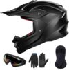 ILM Youth ATV Helmet Model-Z705 (Matte Black, M)