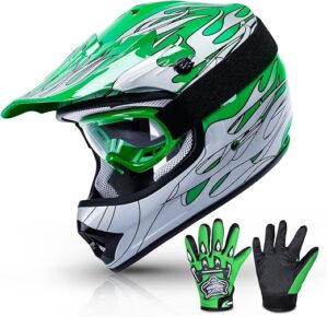 TCMT Youth Motocross Helmet Gloves Goggles DOT Approved