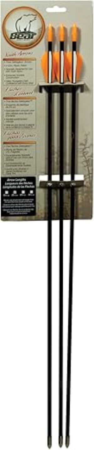 Bear Archery Youth Safety Fiberglass Arrows, Pre-Fletched