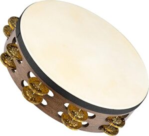 Meinl Percussion 10-Inch Vintage Wood Tambourine, TAH2V-WB
