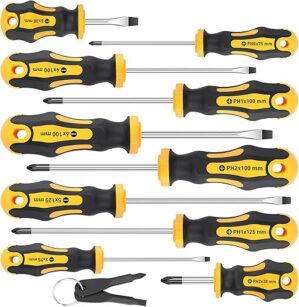 Amartisan 10-Piece Magnetic Screwdriver Set, Cushion Grip