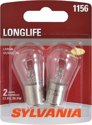 SYLVANIA 1156 Long Life Miniature Bulb, 2-Pack