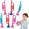 ArtCreativity 13 Inch Plastic Trumpets, Set Of 6