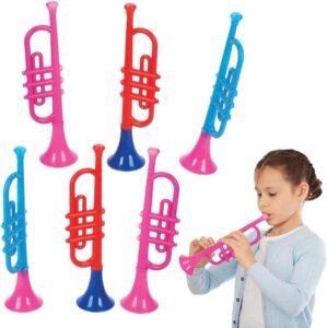 ArtCreativity 13 Inch Plastic Trumpets, Set Of 6