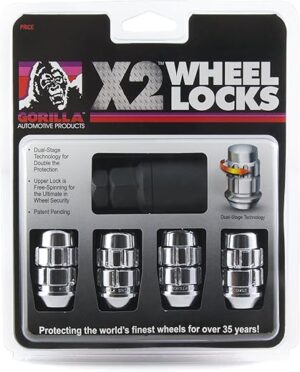 GORILLA 14mm x 1.50 Acorn Chrome X2 Wheel Lock