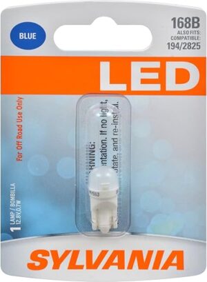 SYLVANIA 168 T10 W5W LED Blue Mini Bulb