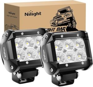 Nilight 18W 1260LM Flood Off Road Lights