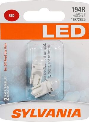 SYLVANIA 194 T10 W5W LED Red Mini Bulb