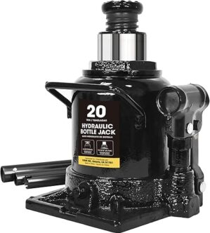 BIG RED 20 Ton Hydraulic Stubby Bottle Jack, AT92007AB
