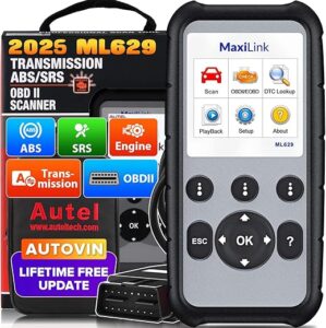 Autel 2025 ML629 OBD2 Scanner, ABS SRS Tool
