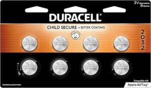 DURACELL 2032 Lithium Battery, 8 Count Pack