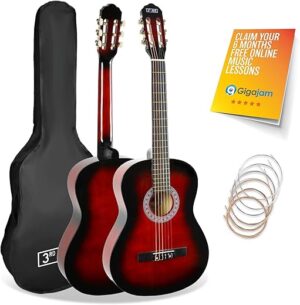 3rd Avenue 3/4 Size Redburst Classical Guitar Pack