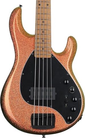 Ernie Ball Music Man 5-String Bass Guitar – Gold Bar