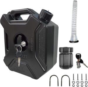 Dimeani 5L 1.3 Gallon Black Fuel Can