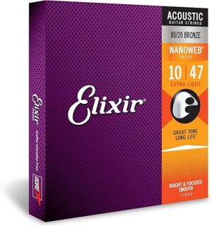 Elixir 80/20 Bronze Acoustic Guitar Strings (.010-.047)