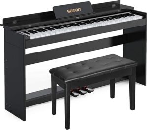 HEXANT 88-Key Weighted Digital Piano With Bench