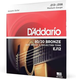 D'Addario Acoustic Guitar Strings - 80/20 Bronze EJ12