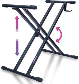 Liquid Stands Adjustable X Style Piano Keyboard Stand