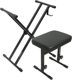 Liquid Stands Adjustable X Style Piano Stand And Bench