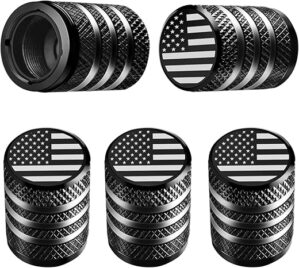 DECURCAR American Flag Tire Valve Caps - 5 Pack
