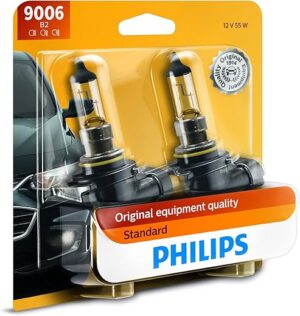 PHILIPS Automotive 9006 Halogen Headlight Bulb, 2 Pack