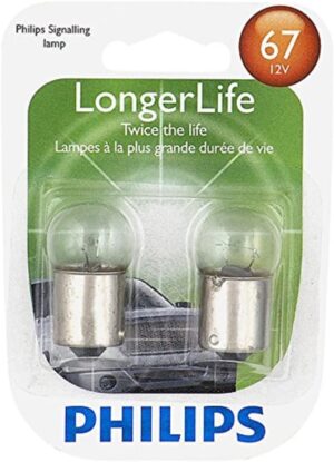 PHILIPS Automotive Lighting 67 LongerLife Bulb, 2 Pack