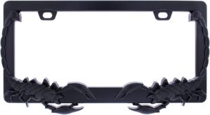 United Pacific Black Die-Cast Metal Scorpion License Plate