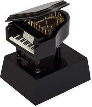 Broadway Gifts Co. Black Grand Piano Miniature Replica on Stand