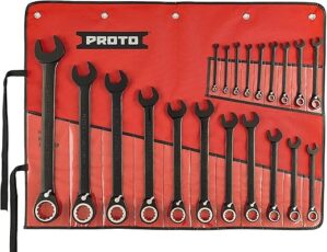 Proto Blk Chrome Reversible Ratchet Wrench Set