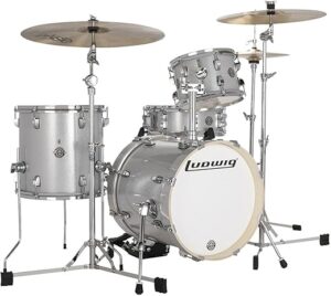 Ludwig Breakbeats 4-Piece Drum Set, Silver Sparkle