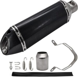 LEIMO KPARTS Carbon Fiber Universal Slip-On Muffler
