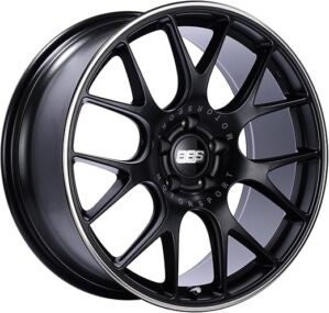 BBS CH-R Black Wheel With Polished Rim (18 x 8.5 inches /5 x 112 mm, 47 mm Offset)