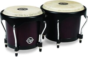 Latin Percussion City Wood Bongos - Dark Wood 7-inch