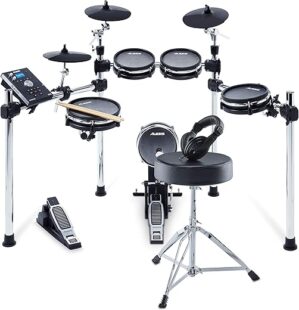 Alesis Command Mesh Kit Bundle – Eight-Piece Electronic Drum Set