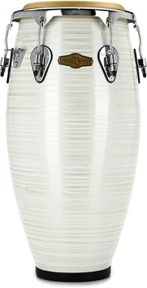 Pearl Conga Drum, Silver White Swirl (PCF110HV187)
