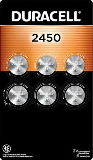 DURACELL CR2450 Lithium Battery, 6 Count