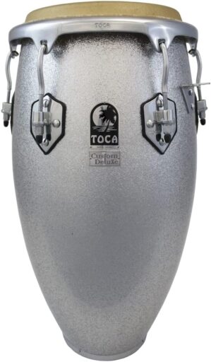 Toca Custom Deluxe Fiberglass Conga - Silver Sparkle
