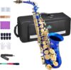 EASTROCK Dark Blue/Golden Alto Saxophone E Flat Kit