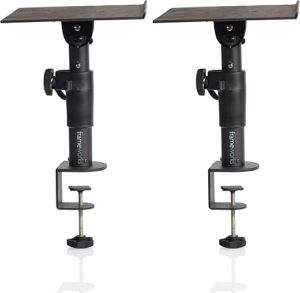 Gator Frameworks Desktop Clamp-On Monitor Stand Set (GFWSPKSTMNDSKCMP)