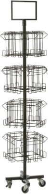 Displays2go Displays2go Floor Standing Portable Literature Rack