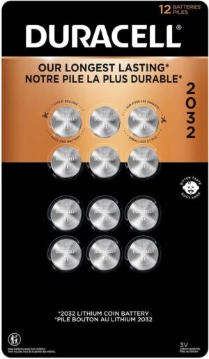 DURACELL DL2032 Lithium Batteries (12 Pack)