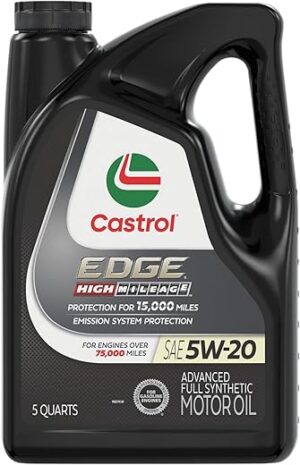Castrol EDGE High Mileage 5W-20 Synthetic Oil, 5 Quarts