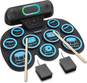 YUOIOYU Electric Drum Kit With Speakers